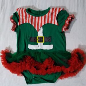 Baby girl Christmas Elf Costume tutu dress